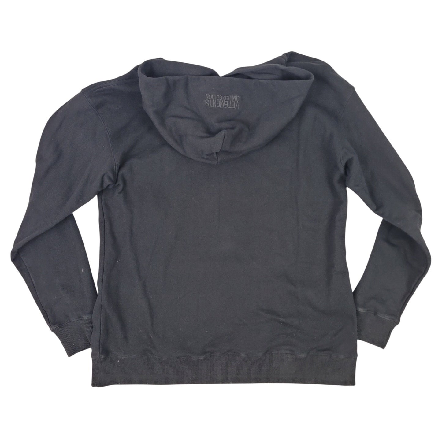 Vetements Unisex Garderobe Collection Logo Black Cotton Hoodie Sz S