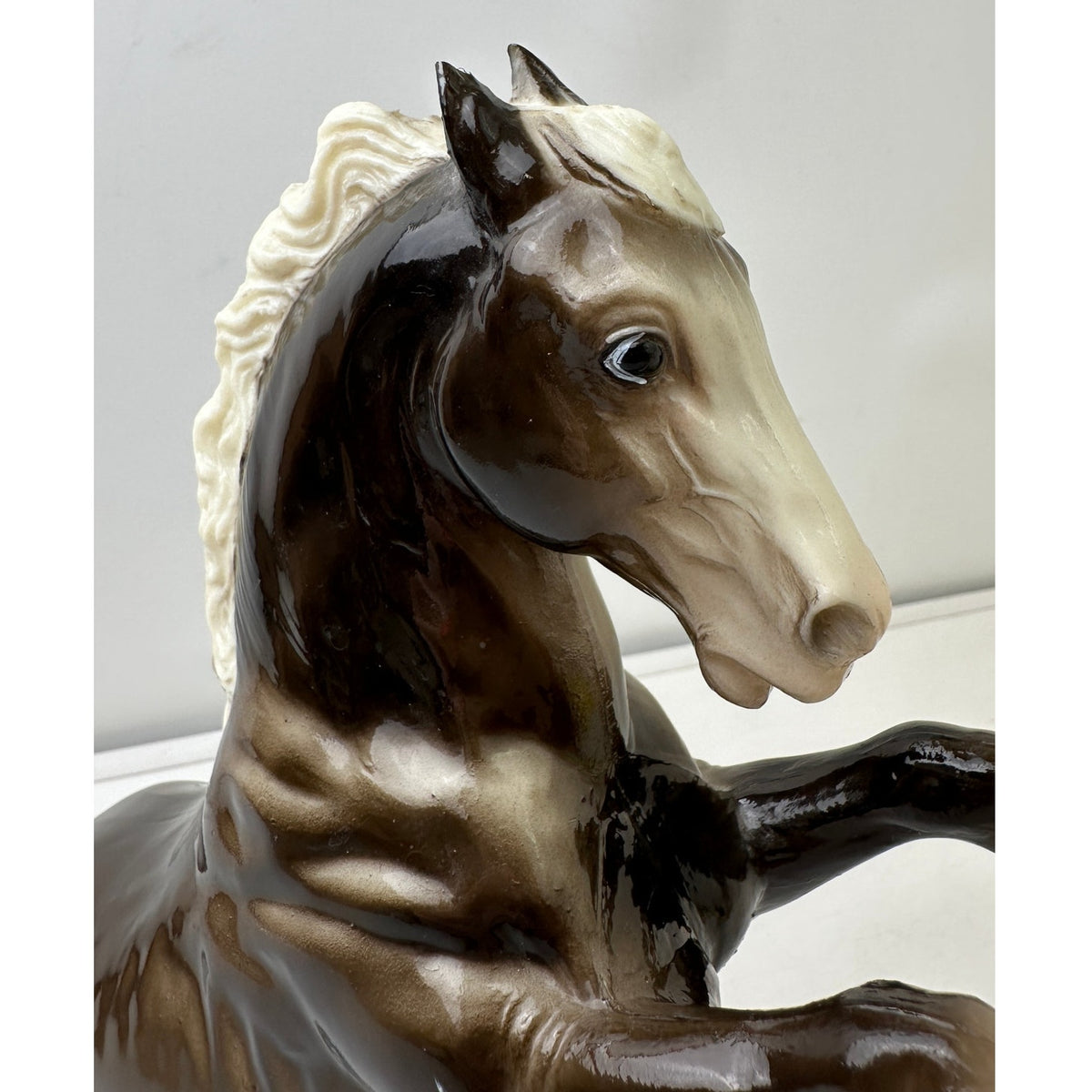Vintage Breyer "King" Fighting Stallion #34 Glossy Charcoal Figurine