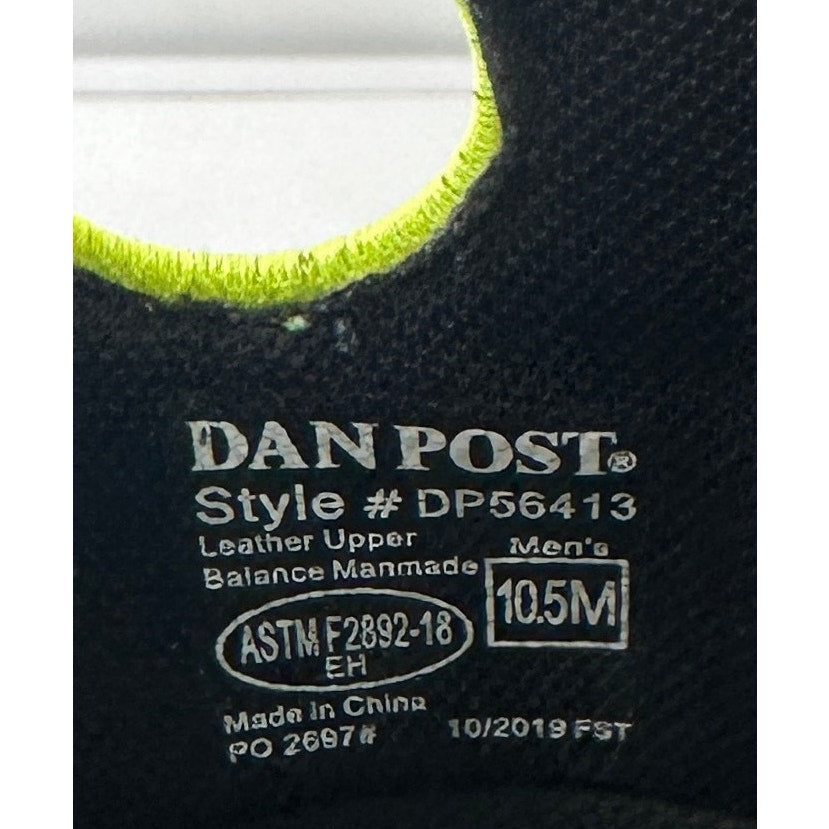 Dan Post Storm's Eye Waterproof Composite Toe Western Work Boots Men's Sz 10.5