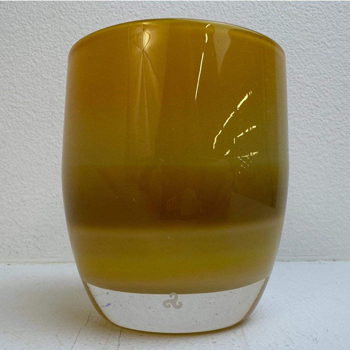 glassybaby Awesome Ain't Easy Hand-Blown Glass Candle Holder w/ Triskelion