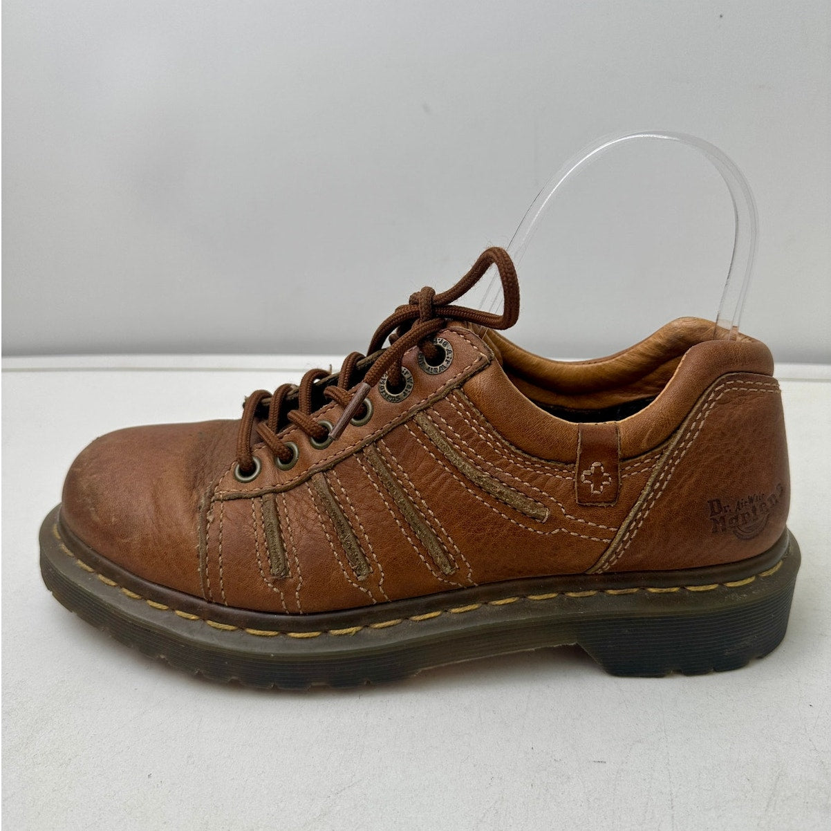 Vintage Dr. Martens Keith Brown Leather Chunky Oxford Shoes Women's Sz 7