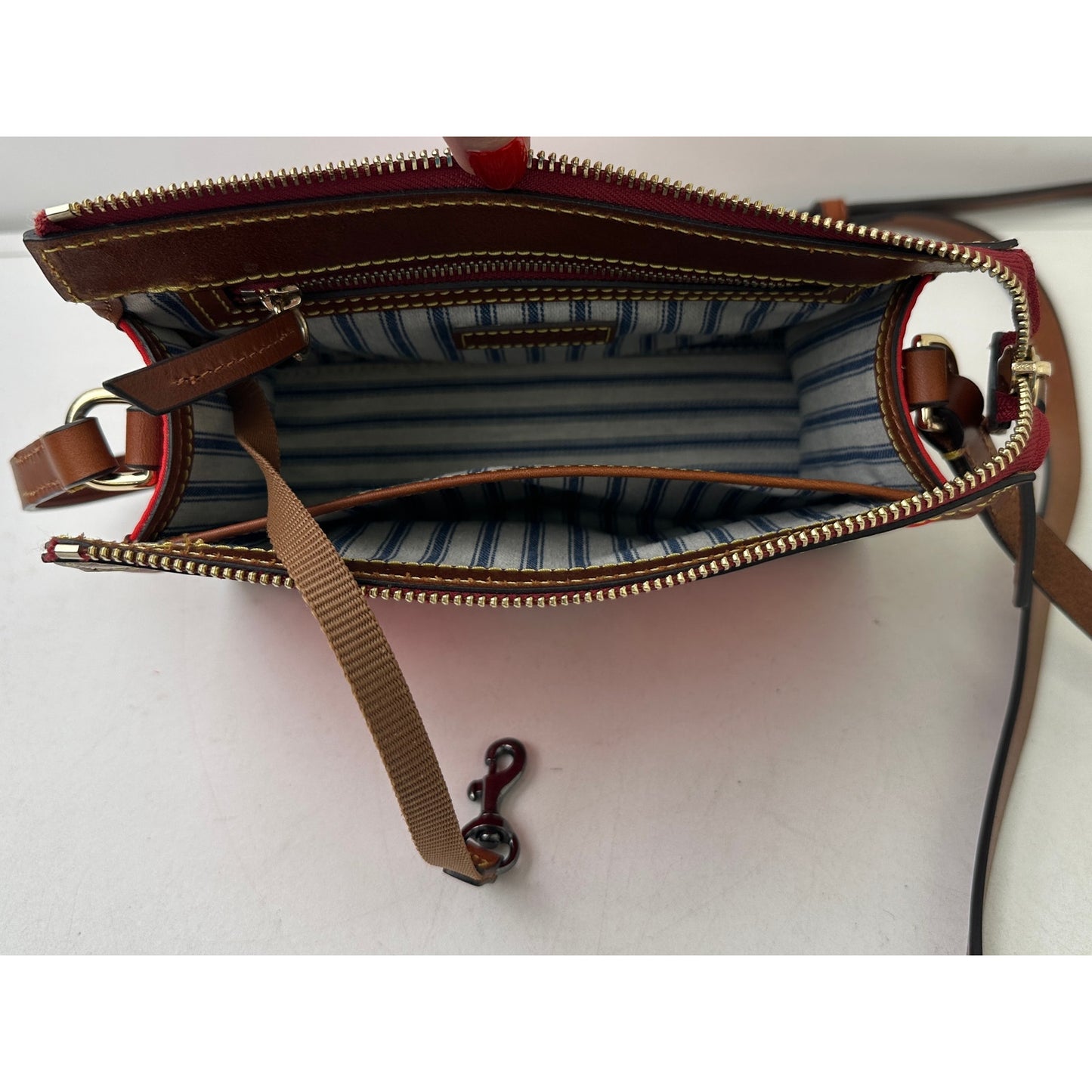 Dooney & Bourke Red Nylon Wayfarer Zip Crossbody Bag