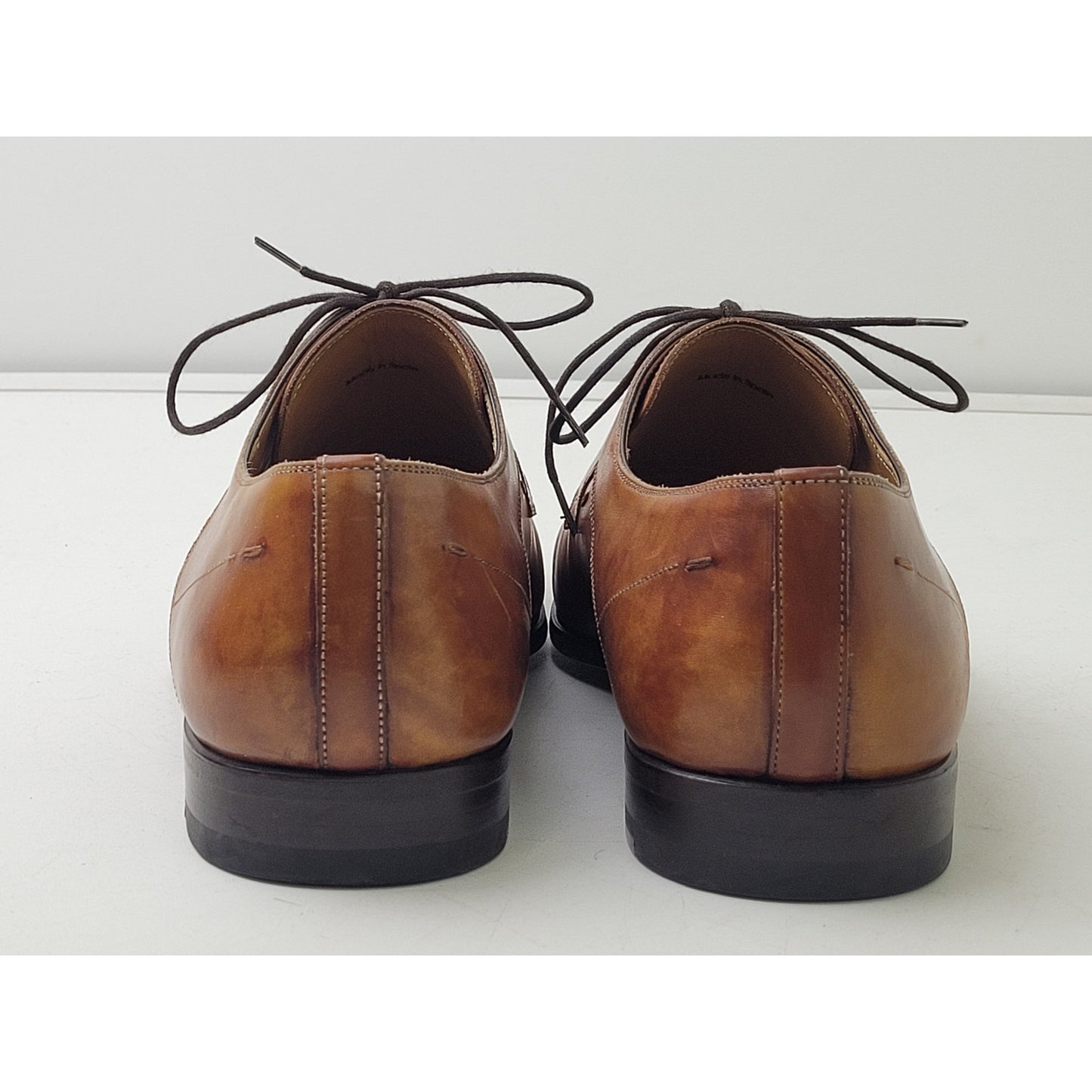 Magnanni Reko Tobacco Leather Medallion Toe Oxford Shoes Men's Sz 41 (8)