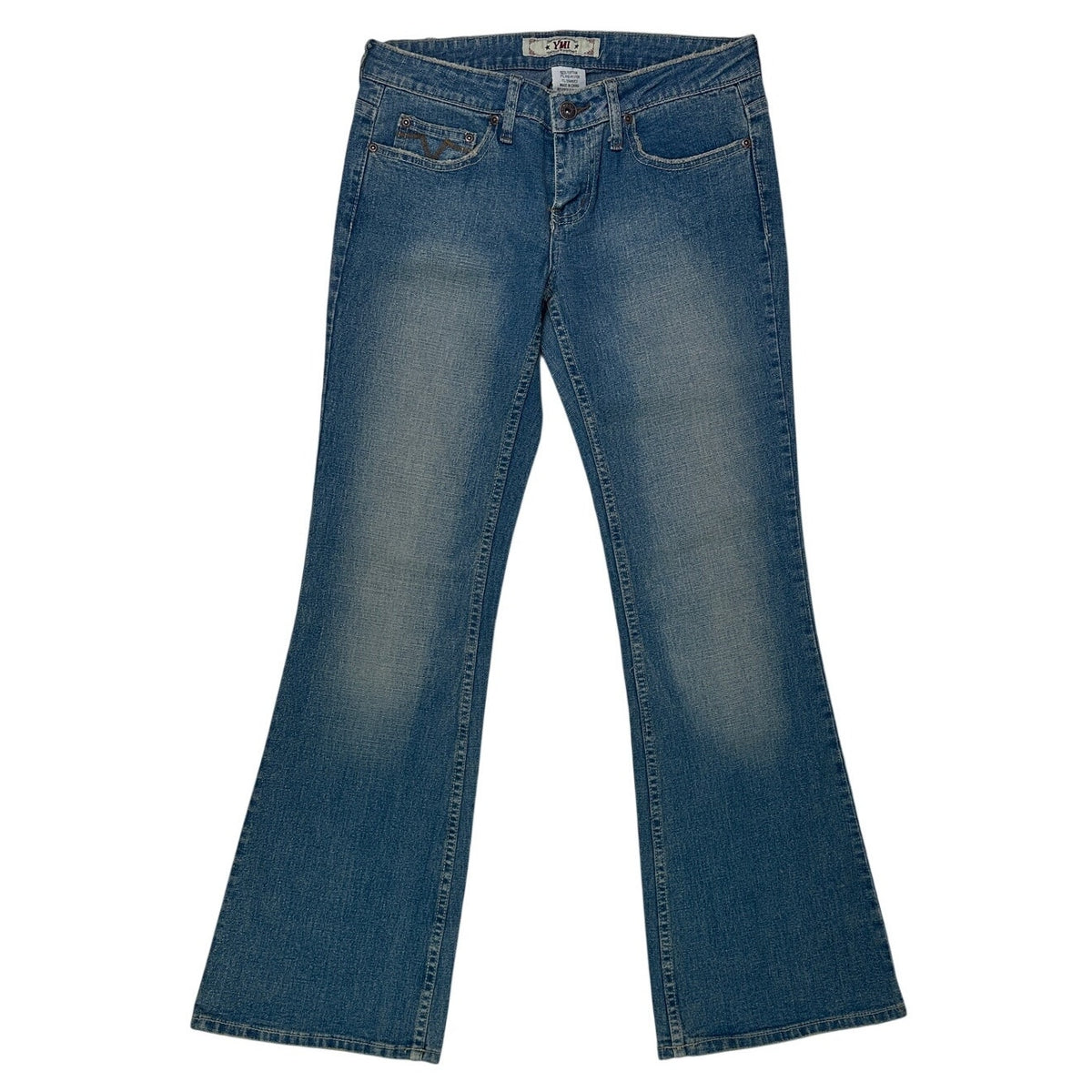 YMI Y2K Low-Rise Medium Wash Flare Jeans Women's Sz 7