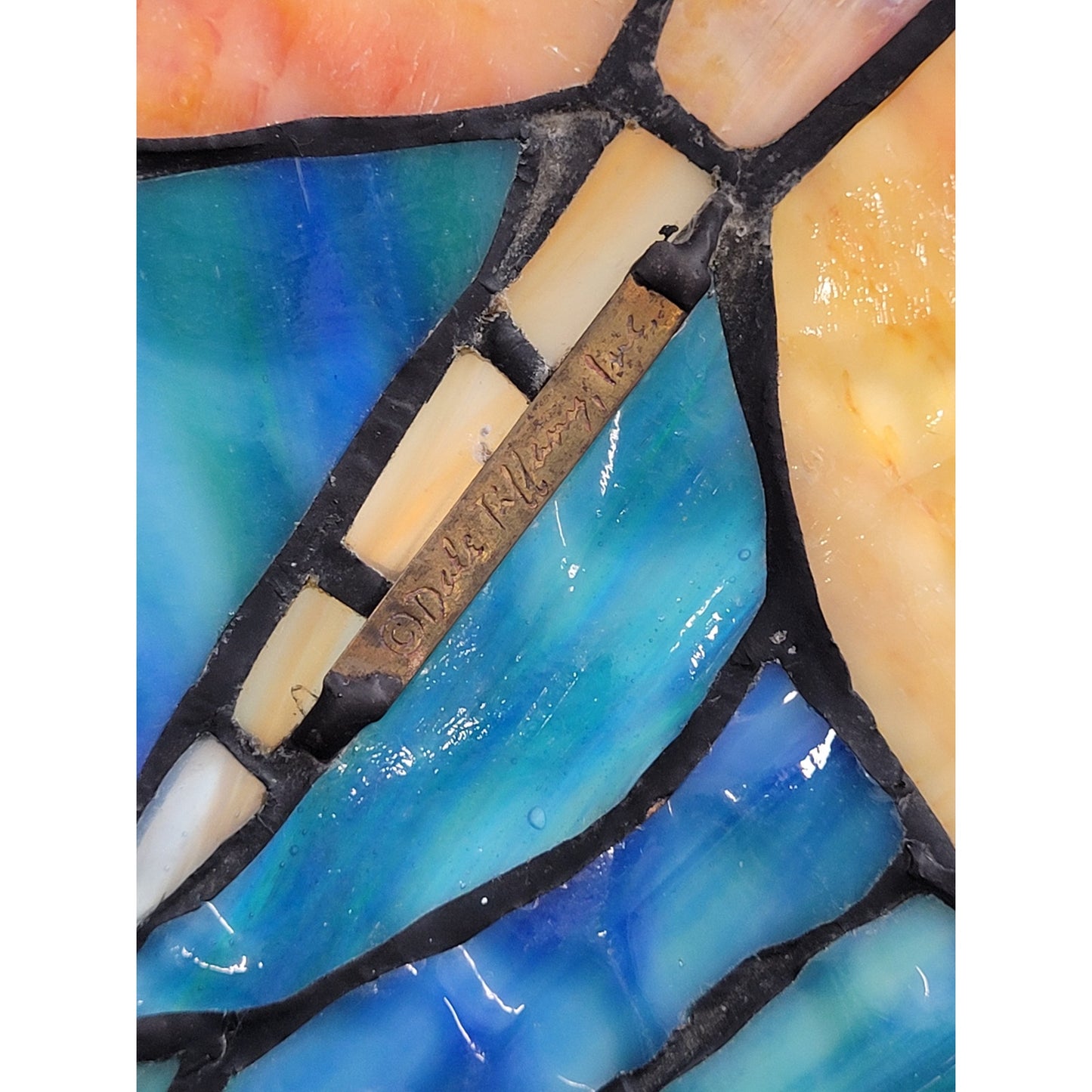 Dale Tiffany Colorful Dragonfly Stained Glass Table Lamp 22" H x 16" W
