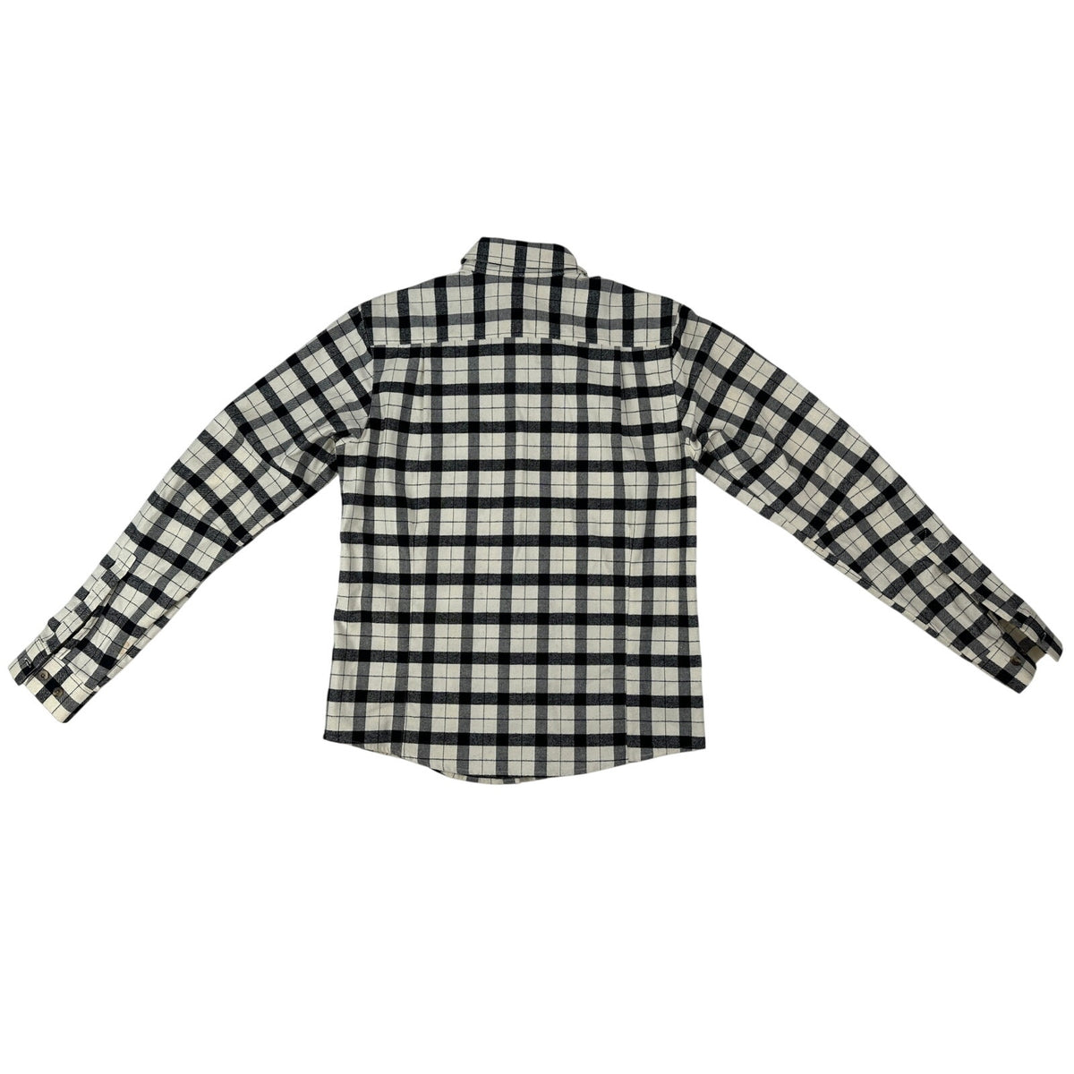 Filson Cream & Black Plaid Alaskan Guide Flannel Shirt Women's Sz S