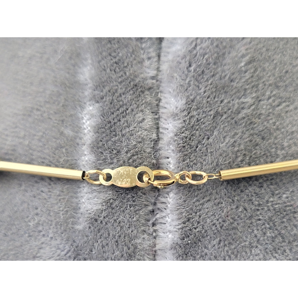 VTG 14K Yellow Gold Michael Anthony Jewelers Bar-and-Bead Chain Necklace in Box