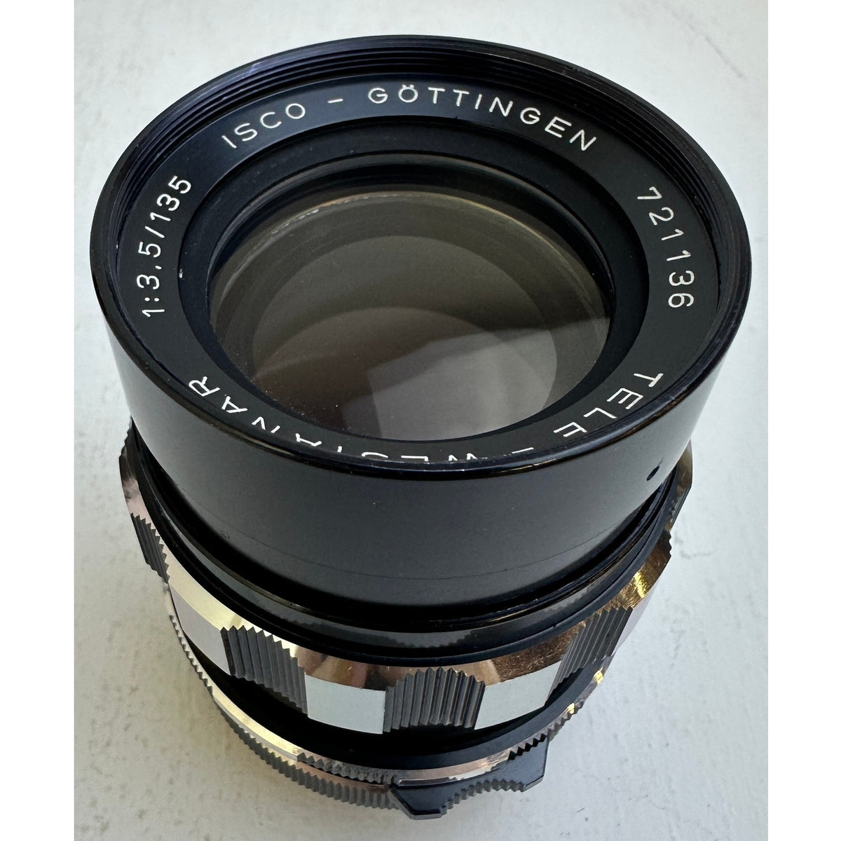 Vintage ISCO-Göttingen Tele-Westanar 135mm f/3.5 Zebra Manual Focus Lens w/ Case