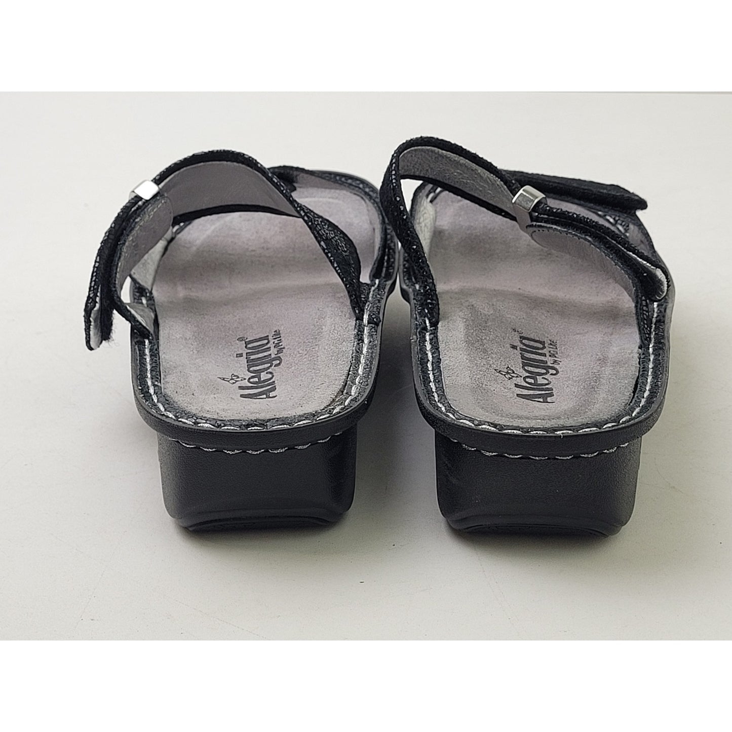 Alegria Karmen Black Leather Slide Sandals Women's Sz 40 (9.5)