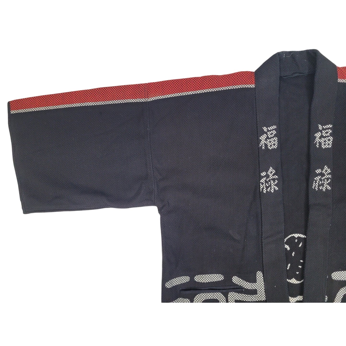Happi Kimono Sashiko Fire Fighter Fireman Traditional Hanten Jacket Japanese XL