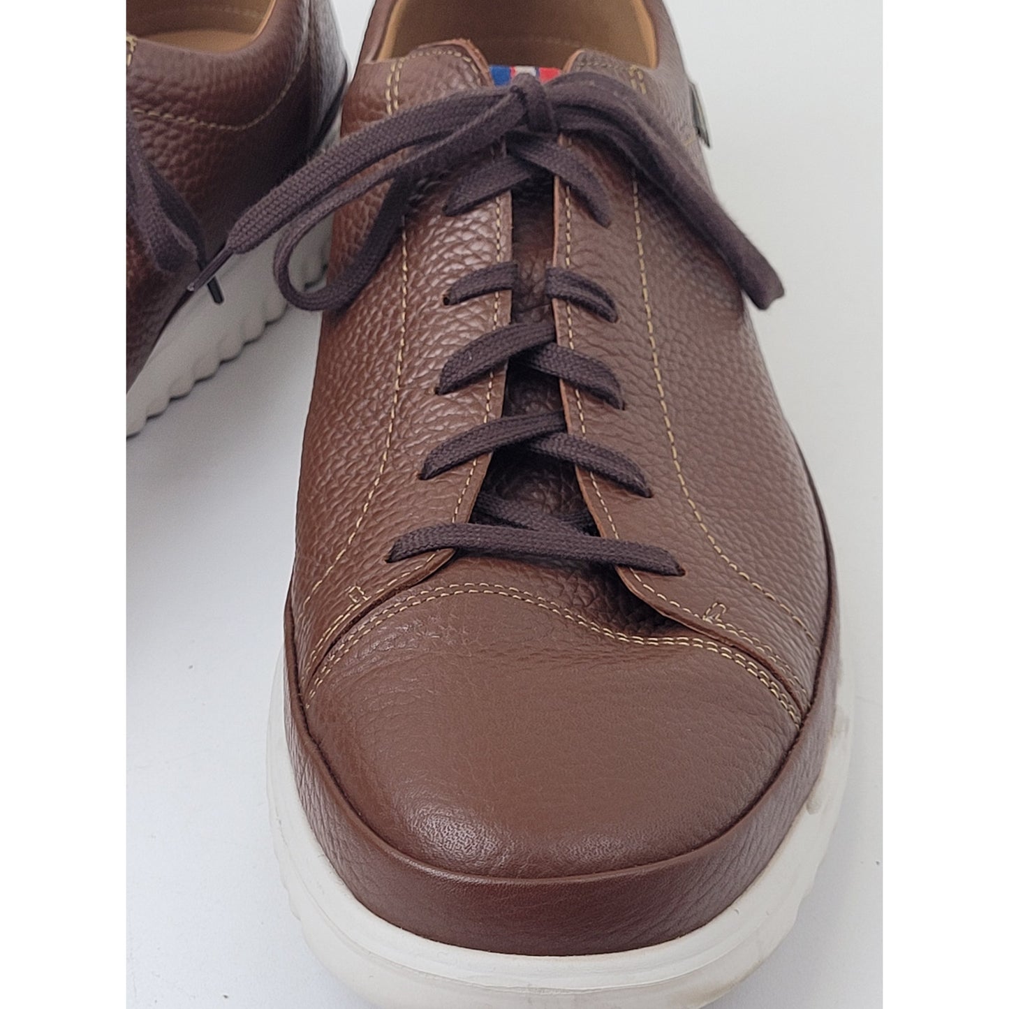 Mephisto Thomas Sneaker in Hazelnut w Textured Leather Upper Men's Sz 13