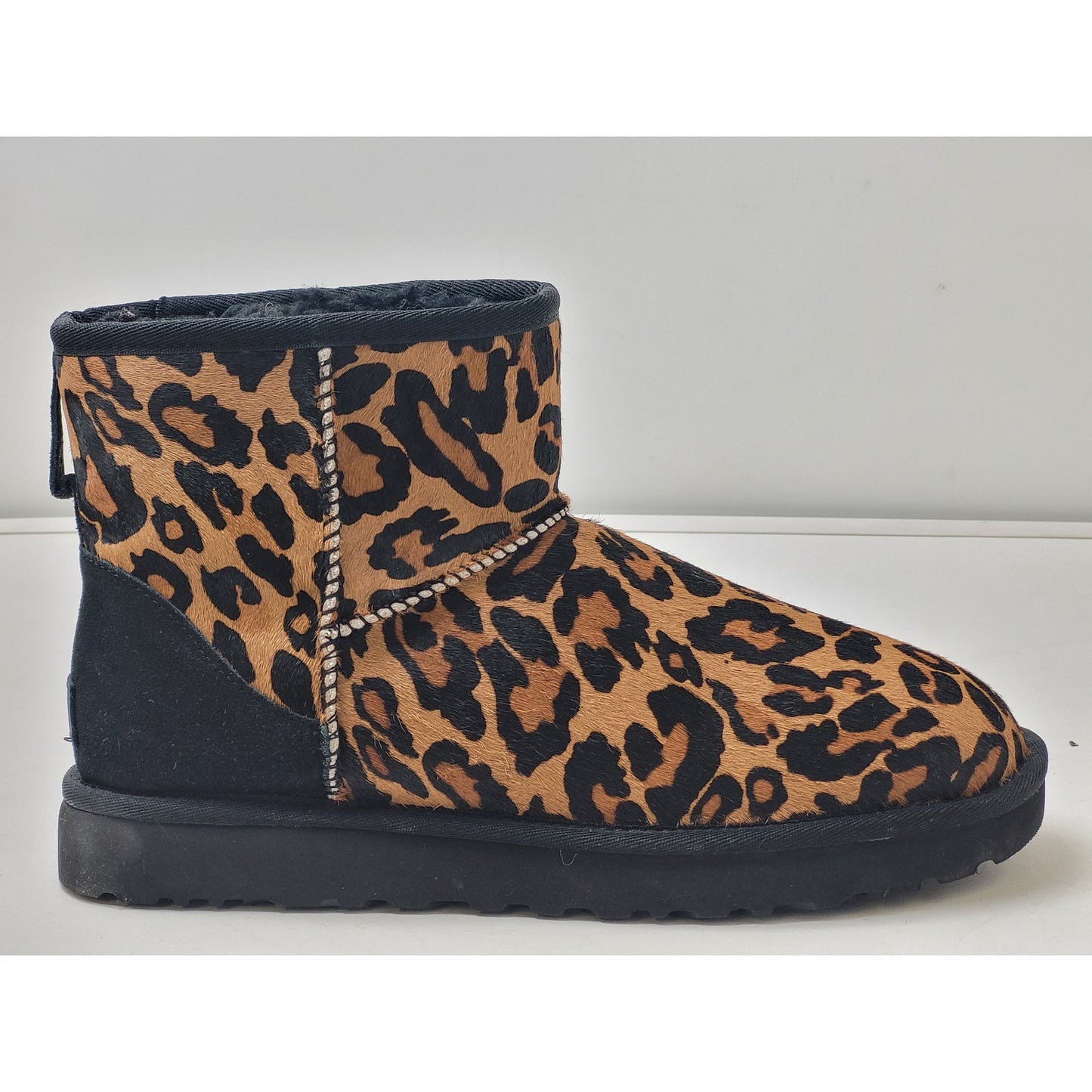 UGG Classic Mini Boots Panther Print Calf Hair Upper Women's Sz 41 (US 10)