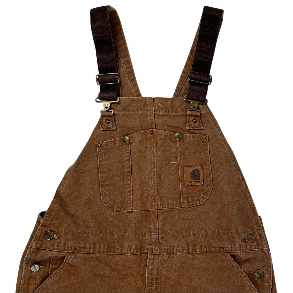 Vintage Carhartt R06 BRN Double Knee Bib Overalls Men's Sz 38 x 32