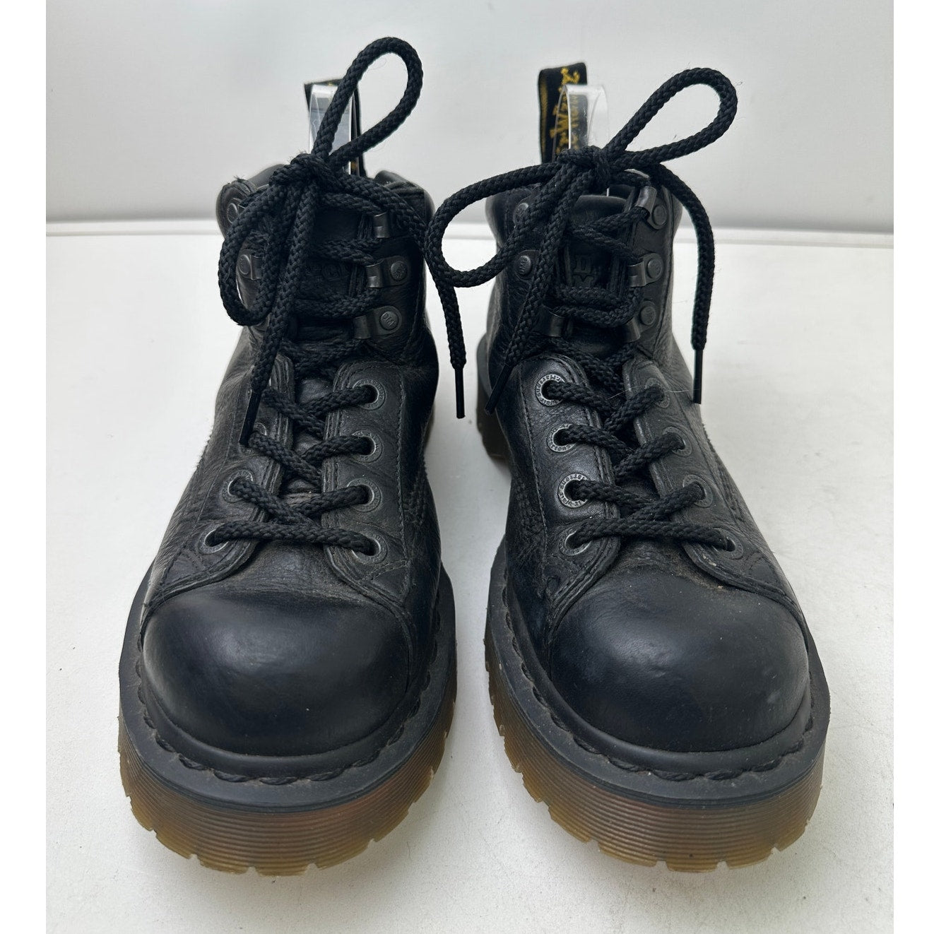 Vintage Dr. Martens Black Leather Chunky Monkey Boots (Women's 9/Men's 8) 41 EUC