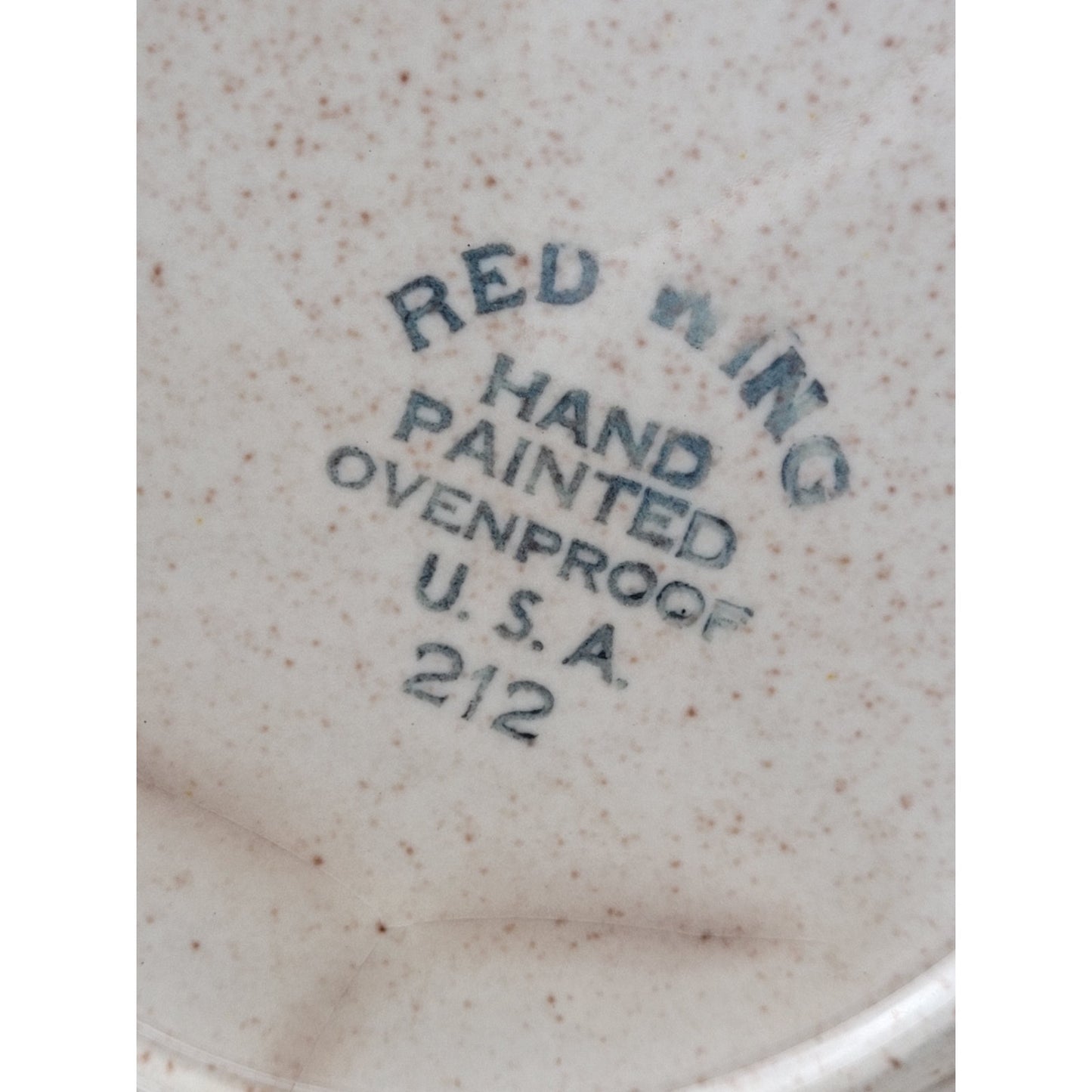 1950s MCM Red Wing Pottery "Bob White" Set of 6 Bread Plates EUC