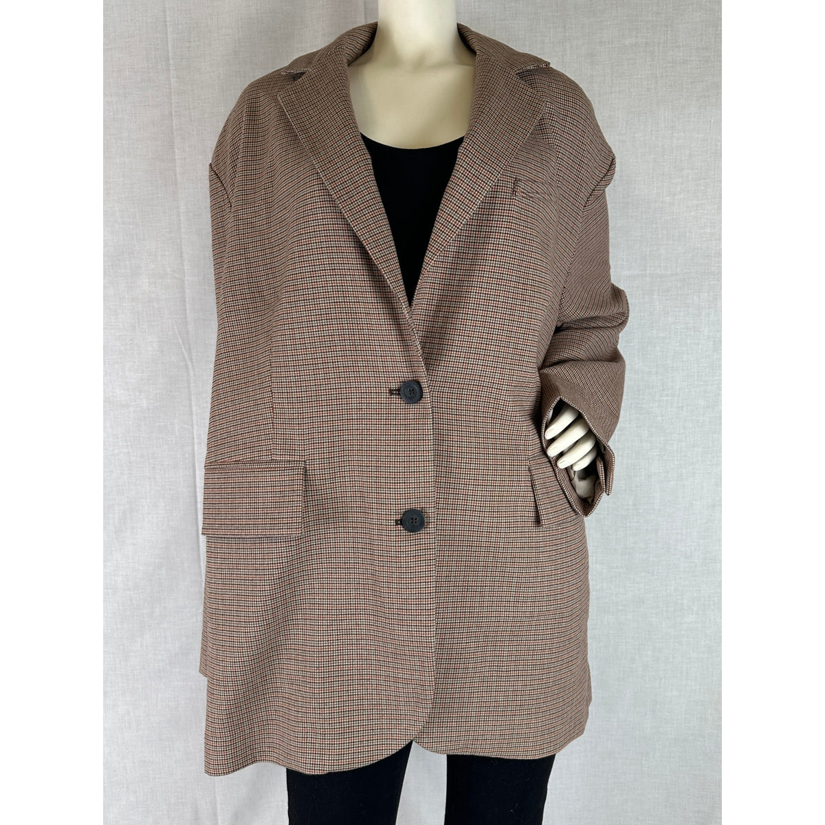 Free People Reggie Oversize Blazer in Ginger Combo Women's Sz S NWT