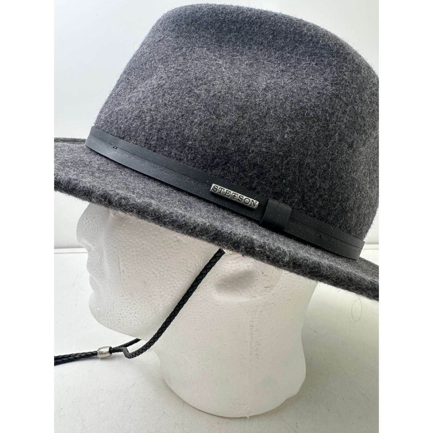 Stetson Explorer Grey Wool Felt Fedora Hat Sz Large