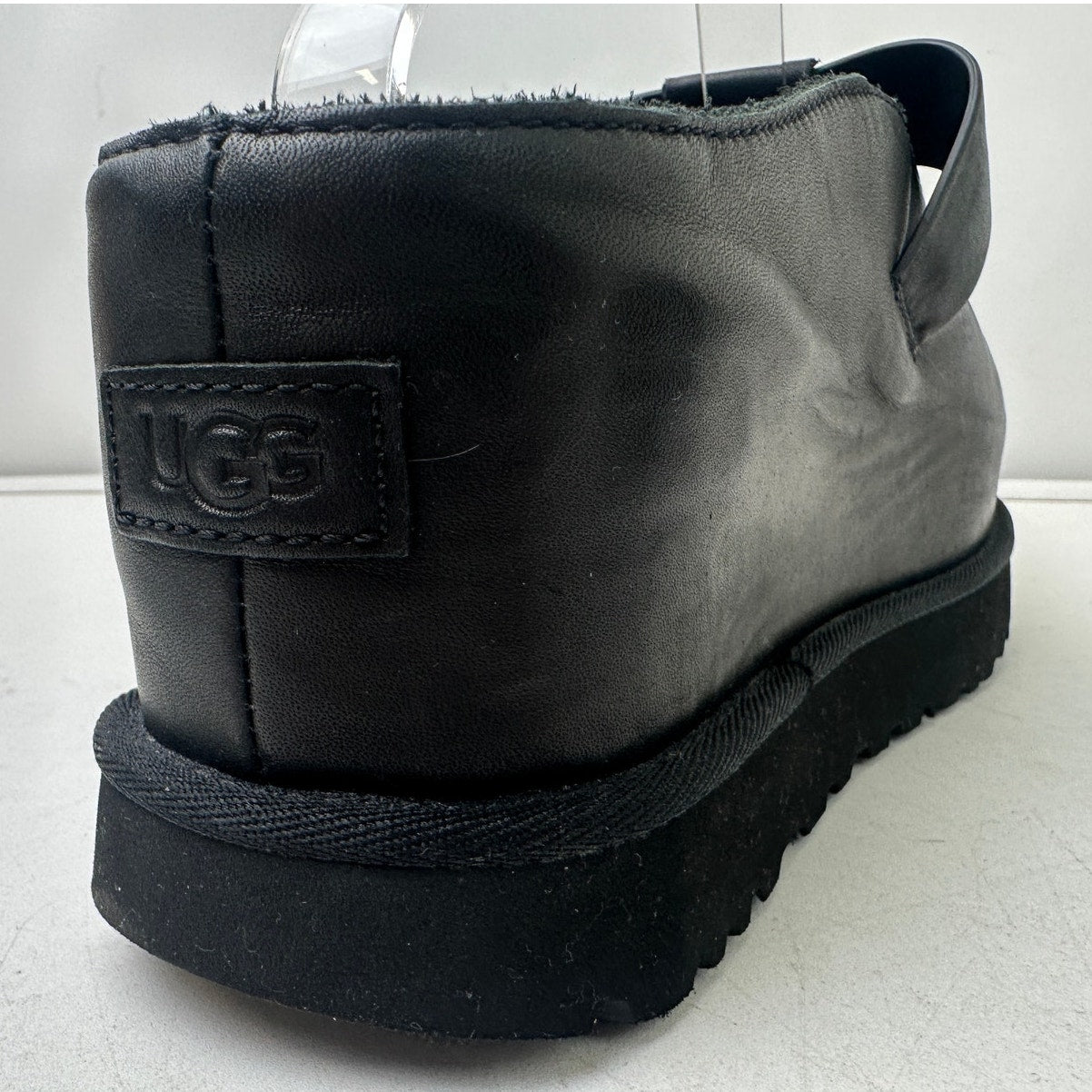 Ugg Goldenstar Hi Clog Black Leather Platform Mules Women's Sz 12