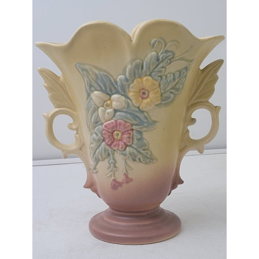 Vintage Hull Pottery Wildflower W-9 Vase Double Handle Yellow | 9" H | USA