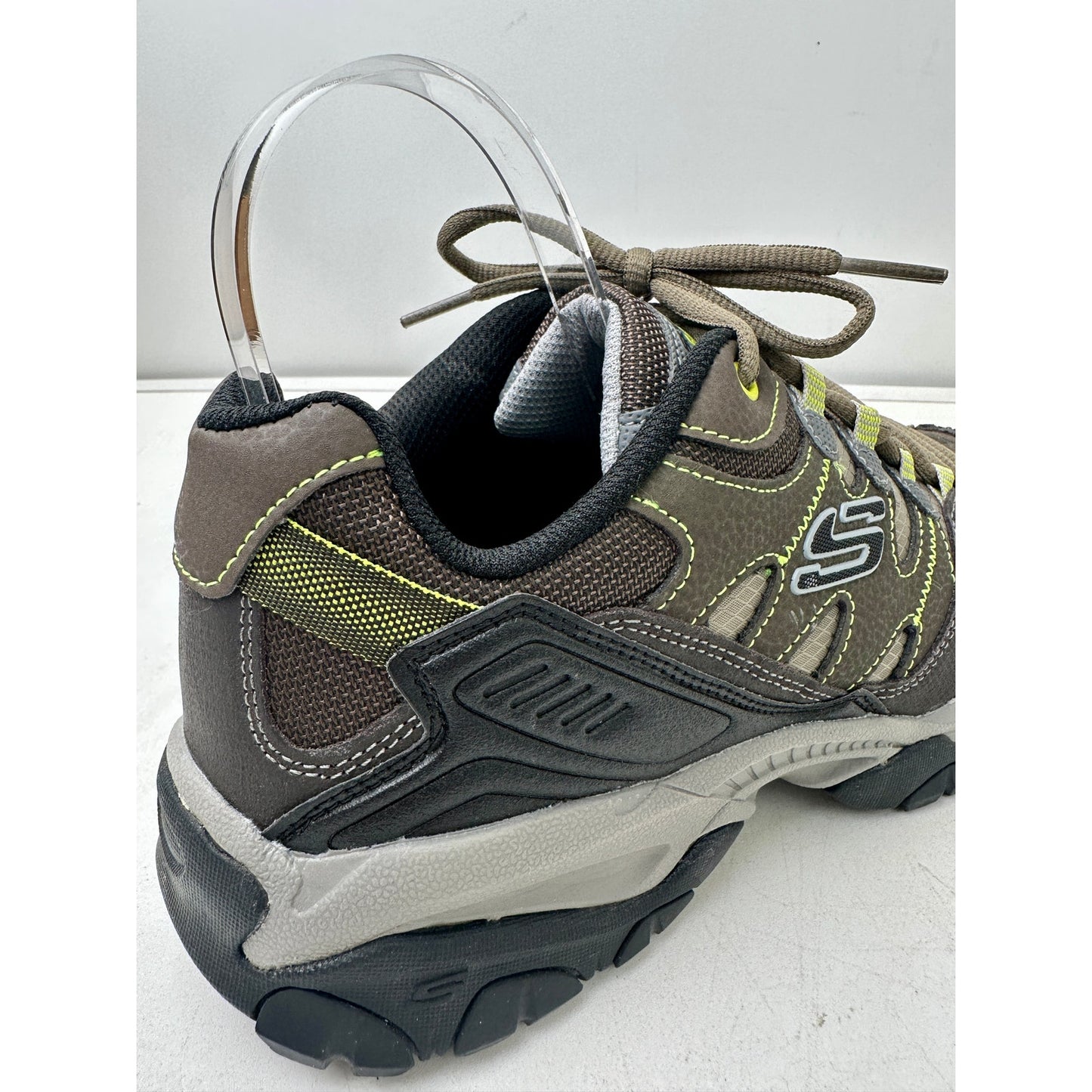 Skechers Sport Sparta 2.0 Domitia Olive/Black/Lime Trail Hiking Sneaker Men's Sz 10