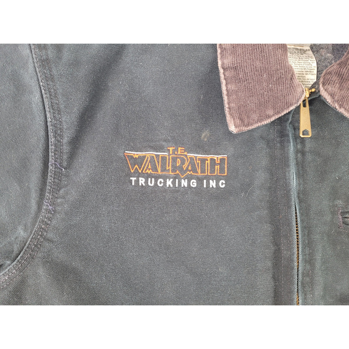 Vintage Carhartt J01 BLK Blanket Lined Detroit Jacket Sz 42 Regular Made in USA