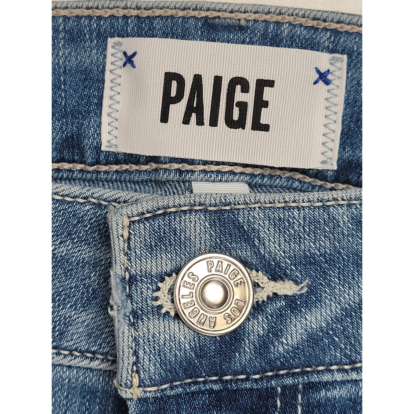Paige Colette Crop Flare Jukebox Distressed Women's Sz 29 NWT