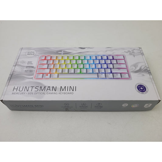Razer Huntsman Mini 60% Optical Gaming Keyboard in Mercury White | Open Box