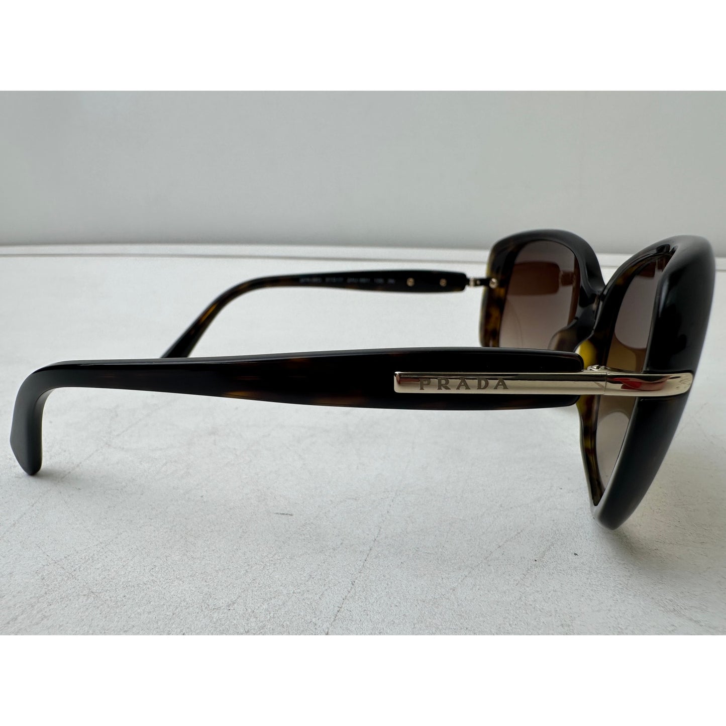 Prada PR 08OS Tortoise Shell Sunglasses W/ Black Case & Cloth