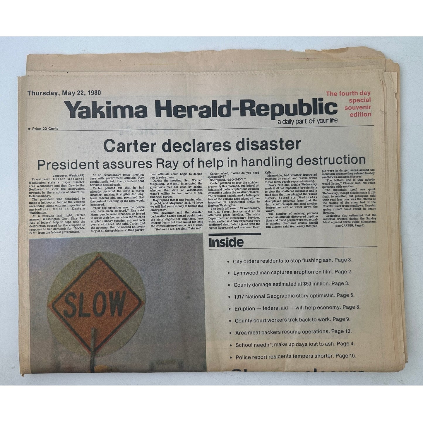 Vintage Mount St. Helens Eruption 1980 Yakima Herald-Republic Newspaper Lot