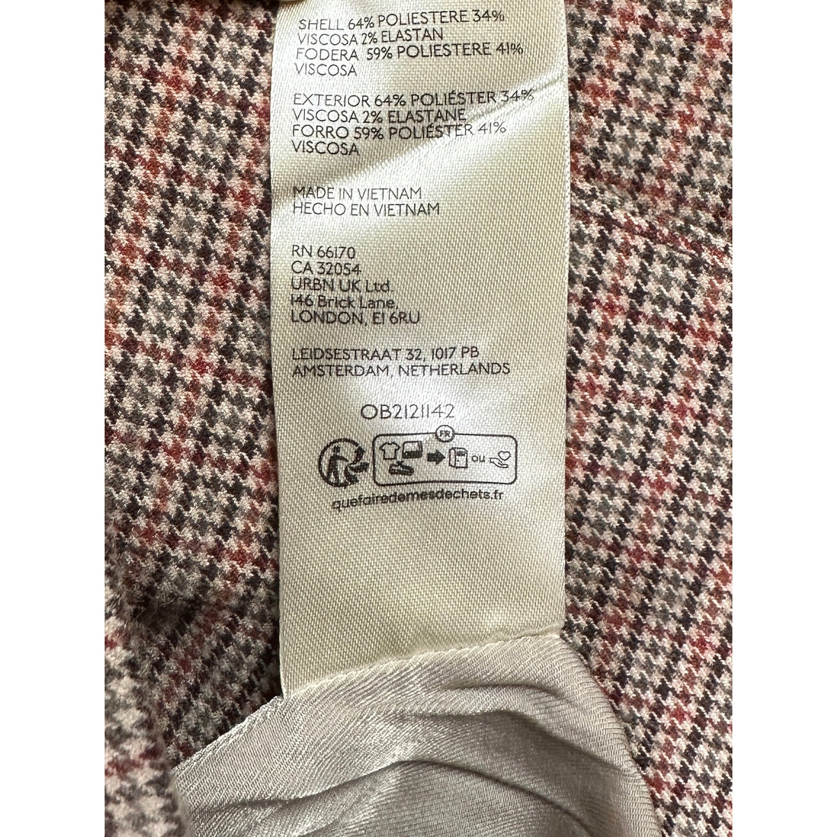 Free People Reggie Oversize Blazer in Ginger Combo Women's Sz S NWT