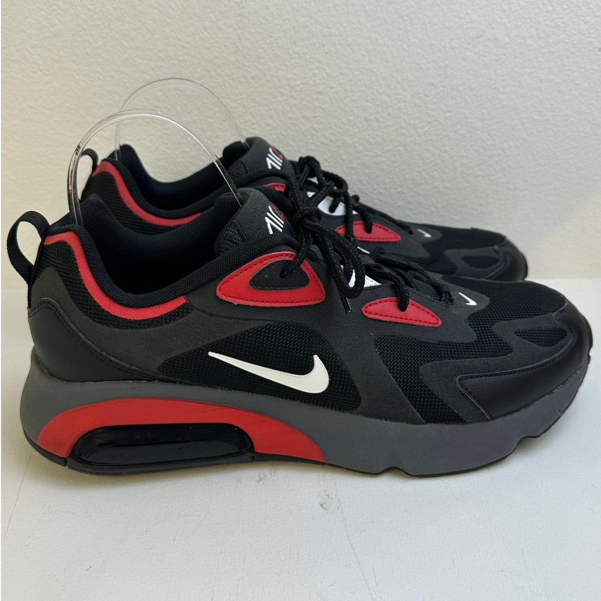 Nike Air Max 200 Black University Red (CI3865-002) Sneakers Men's Sz 10.5