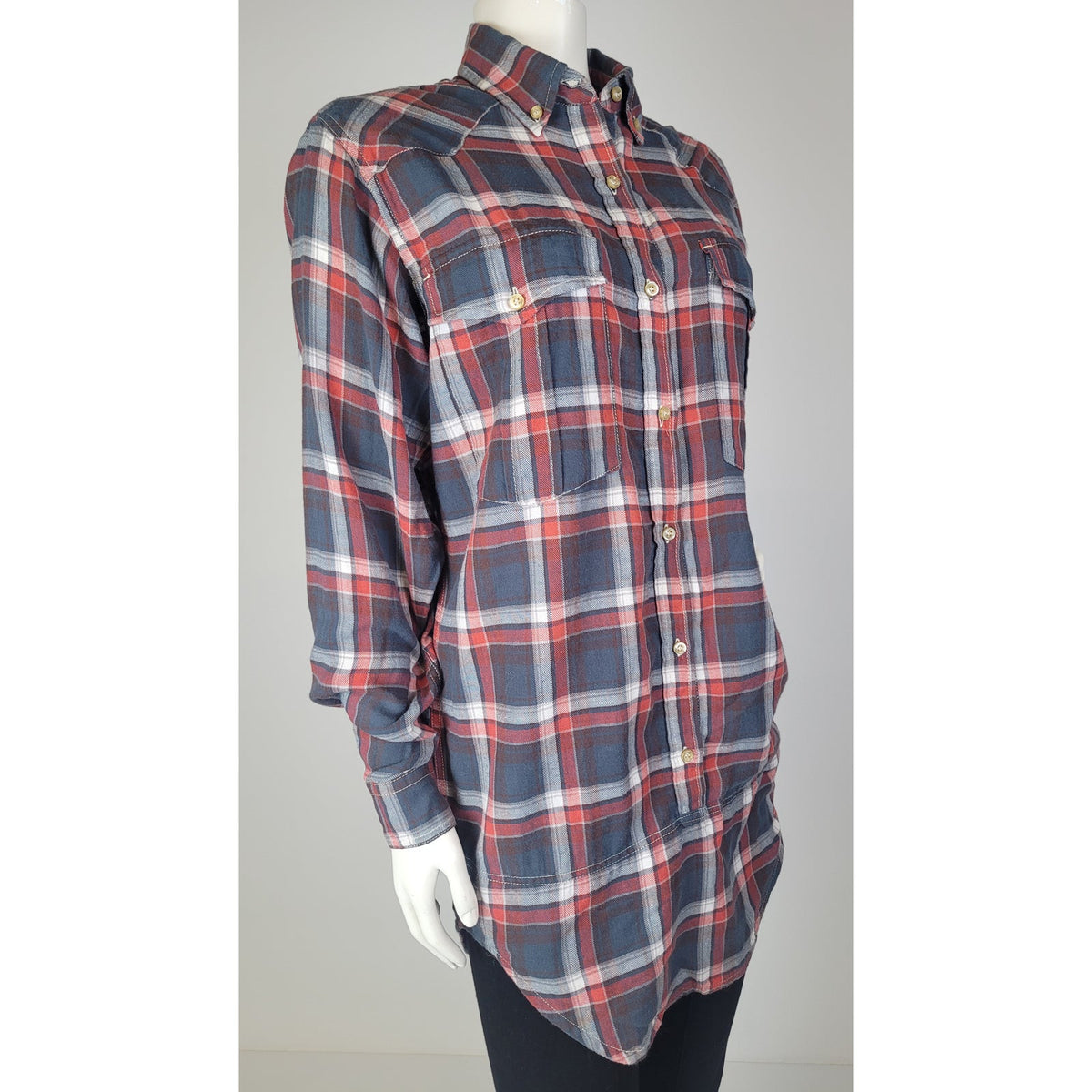 Isabel Marant Etoile Plaid Long Flannel Shirt Women's Sz 36 (US 4)