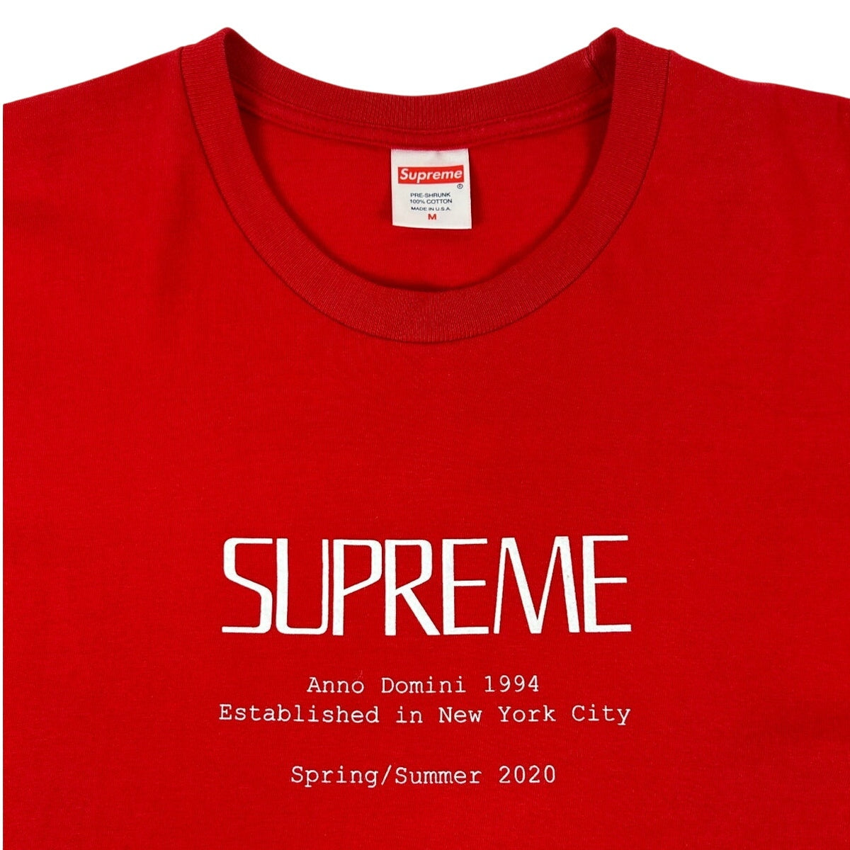 Supreme Anno Domini Red Tee SS20 Size Men's Sz M