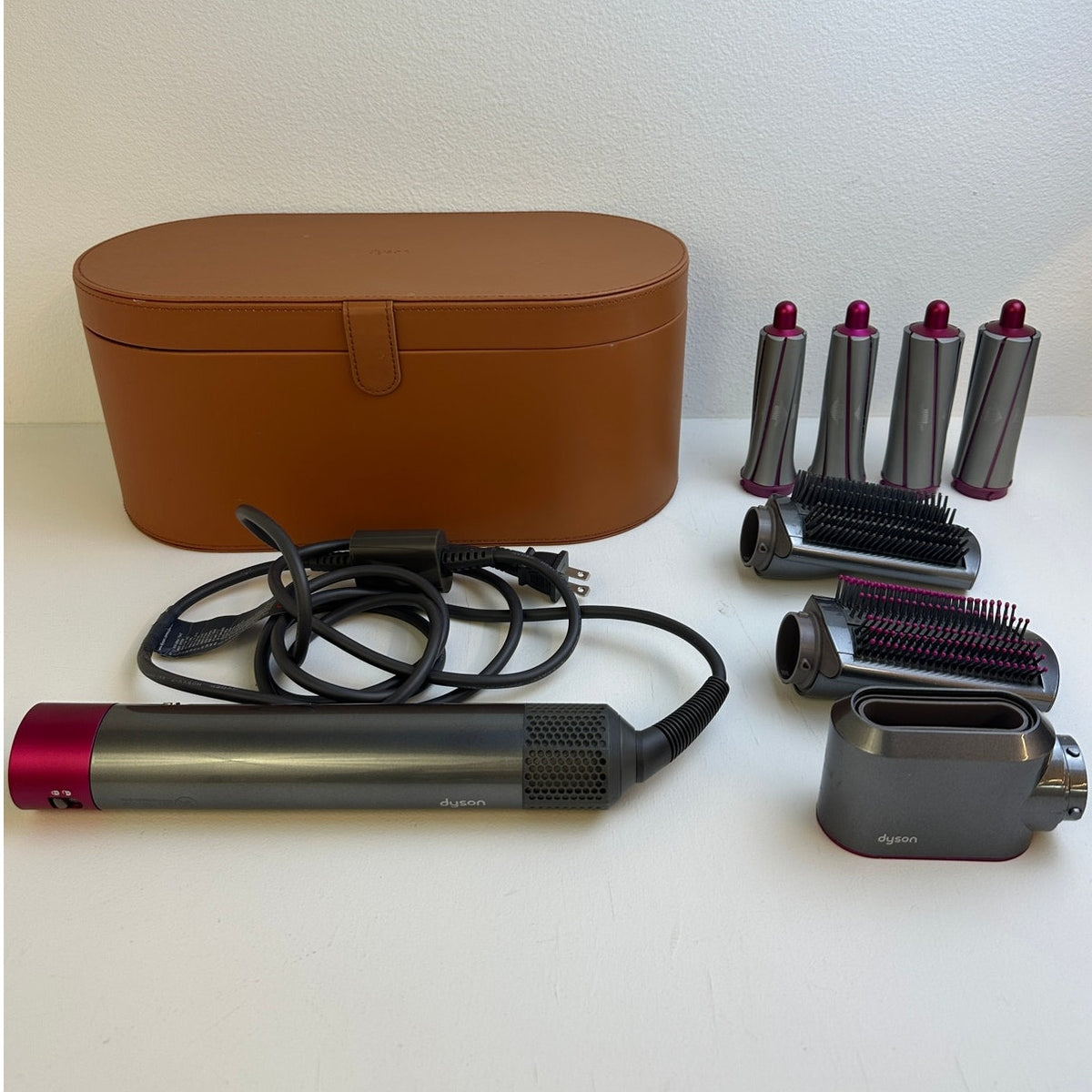 Dyson Airwrap Complete Hair Multi-Styler (Nickel/Fuchsia) w/ Case - Model HS01