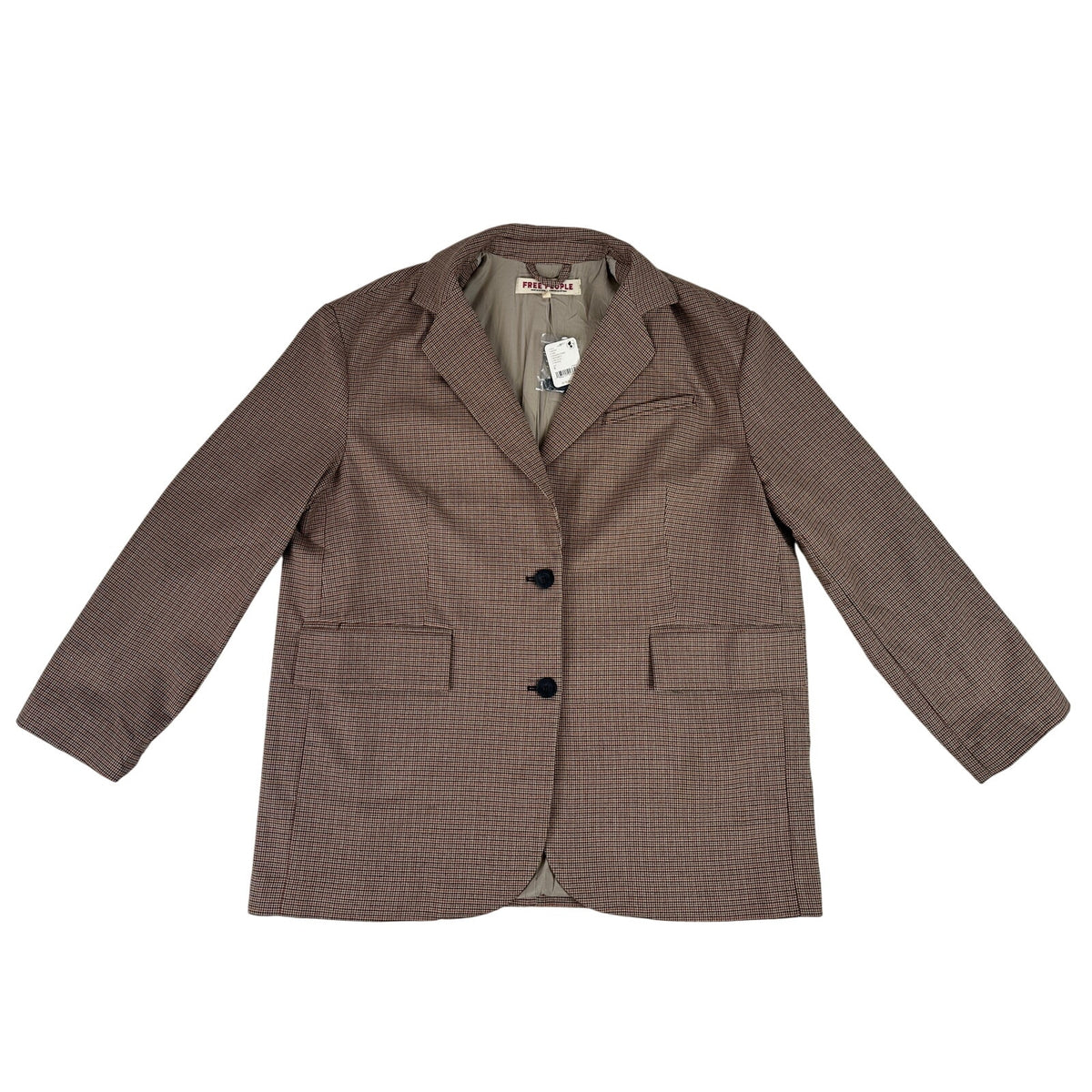 Free People Reggie Oversize Blazer in Ginger Combo Women's Sz S NWT