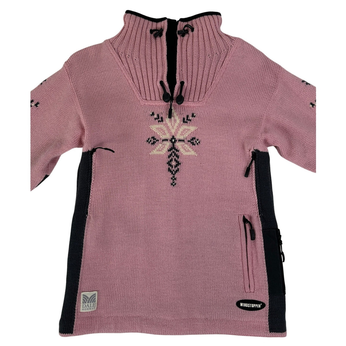 Dale of Norway Windstopper Pink Fair Isle Wool Sweater Women's Sz S