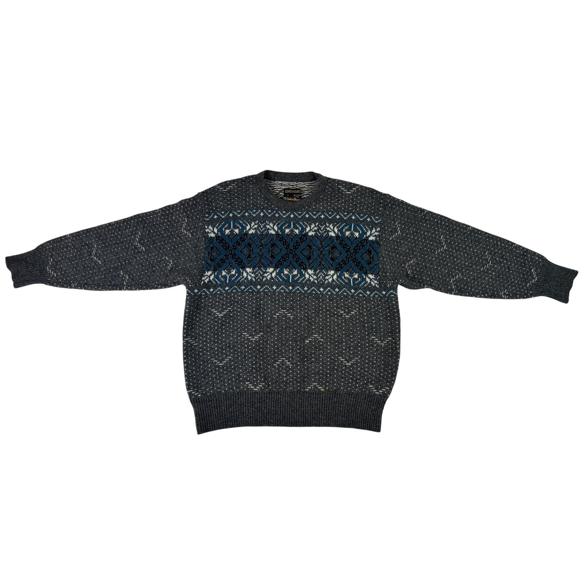 Vintage Geiger Austria LodenPlankl Wool Fair Isle Sweater Men's Sz 52 (L)