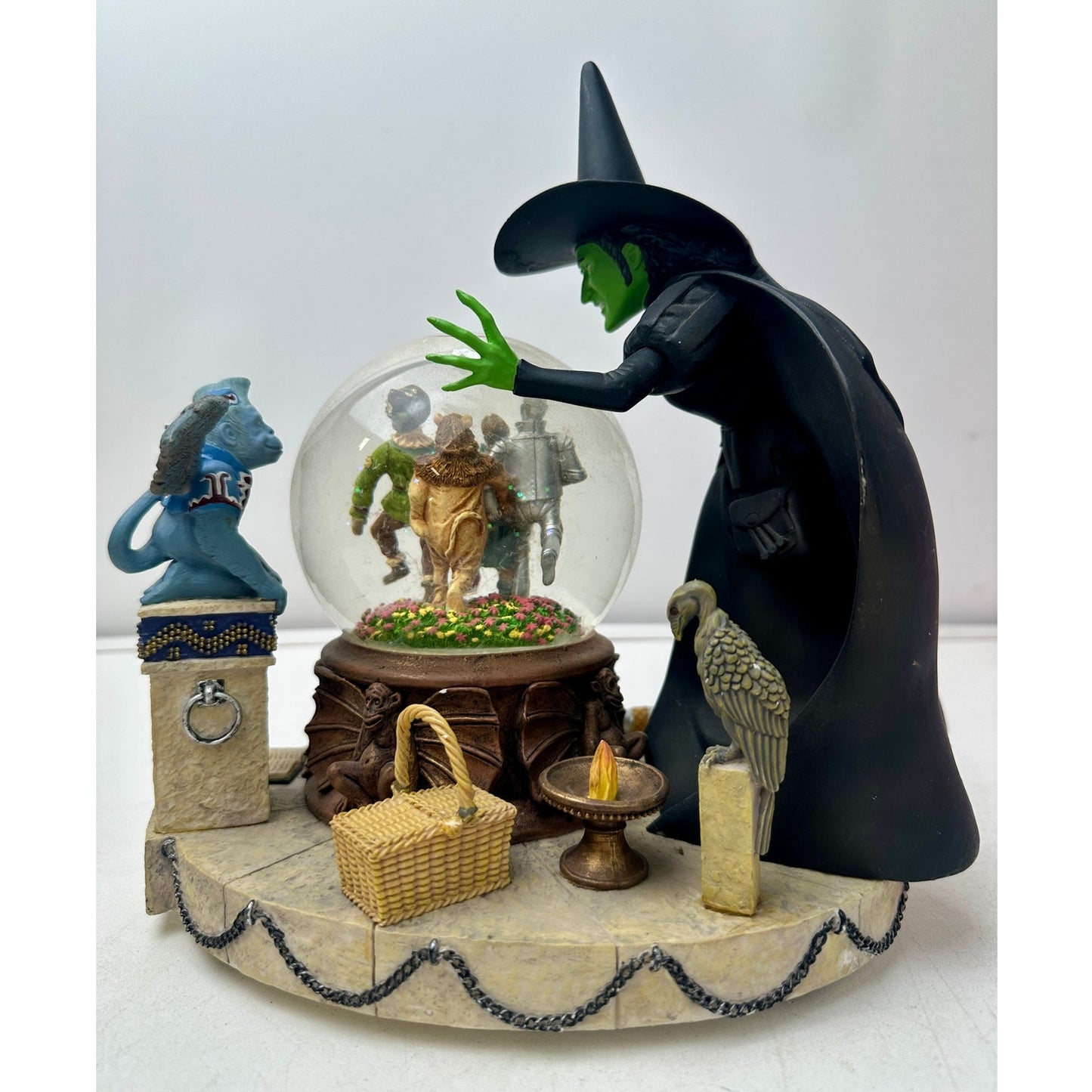 Vintage San Francisco Music Box Company Wizard of Oz Wicked Witch Crystal Ball Musical Snow Globe