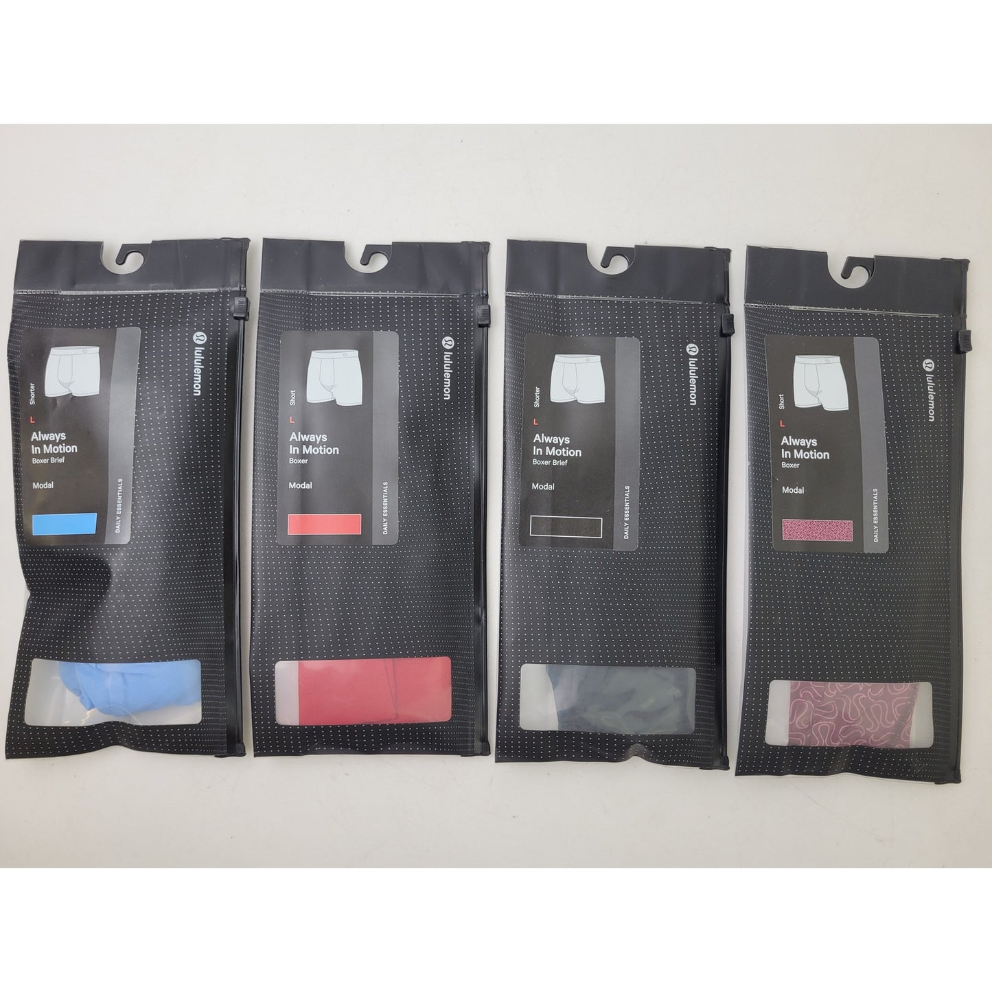 Lululemon Always in Motion Boxer Brief Lot of 4 Men's Sz L MSRP: $112 | New
