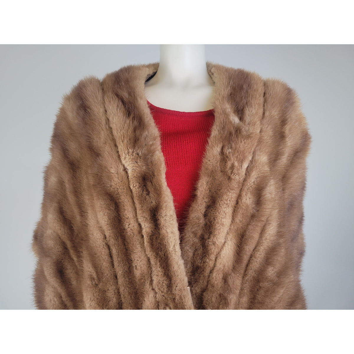 Vintage J.P. Allen Luxury Mink Fur Stole Wrap Evening Wear