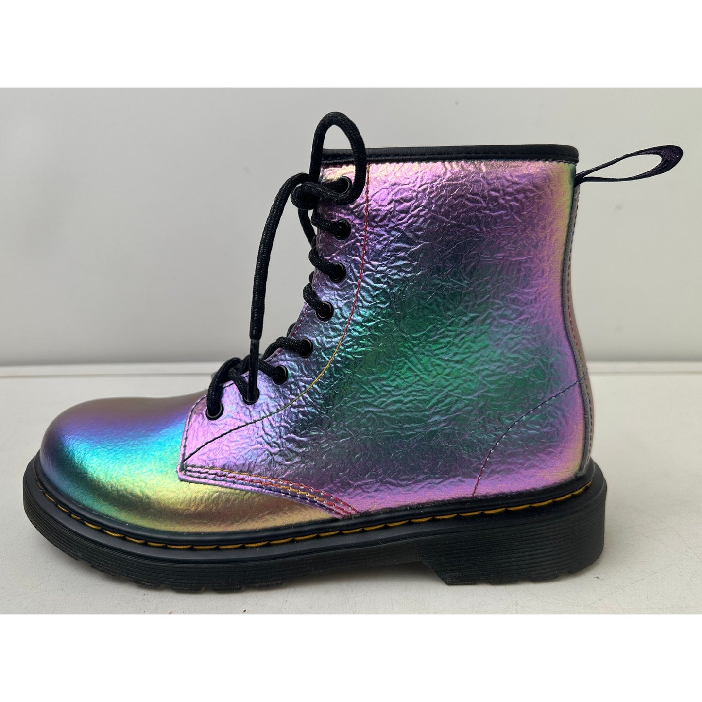 Dr. Martens 1460 Rainbow Crinkle Leather Boots Women's Sz 5