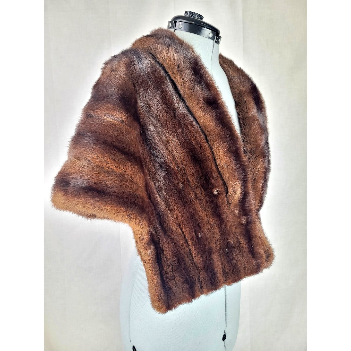 Vintage Beaver Stole Adjustable Length