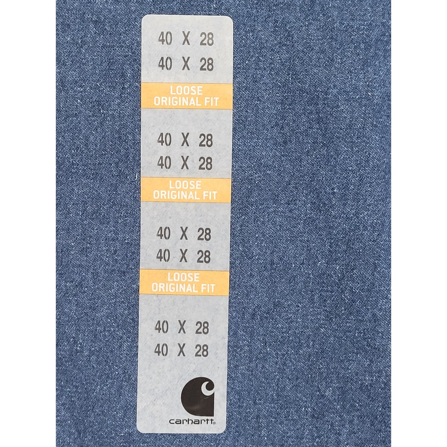 Carhartt B13 DST Loose Original Fit Work Dungaree Jeans Dark Wash Men's Sz 40x28