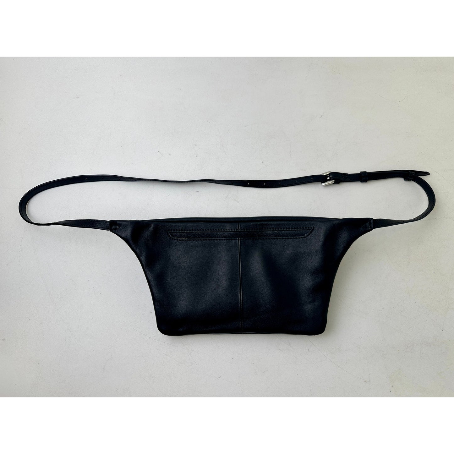 RED Genuine Leather Black Adjustable Body Bag