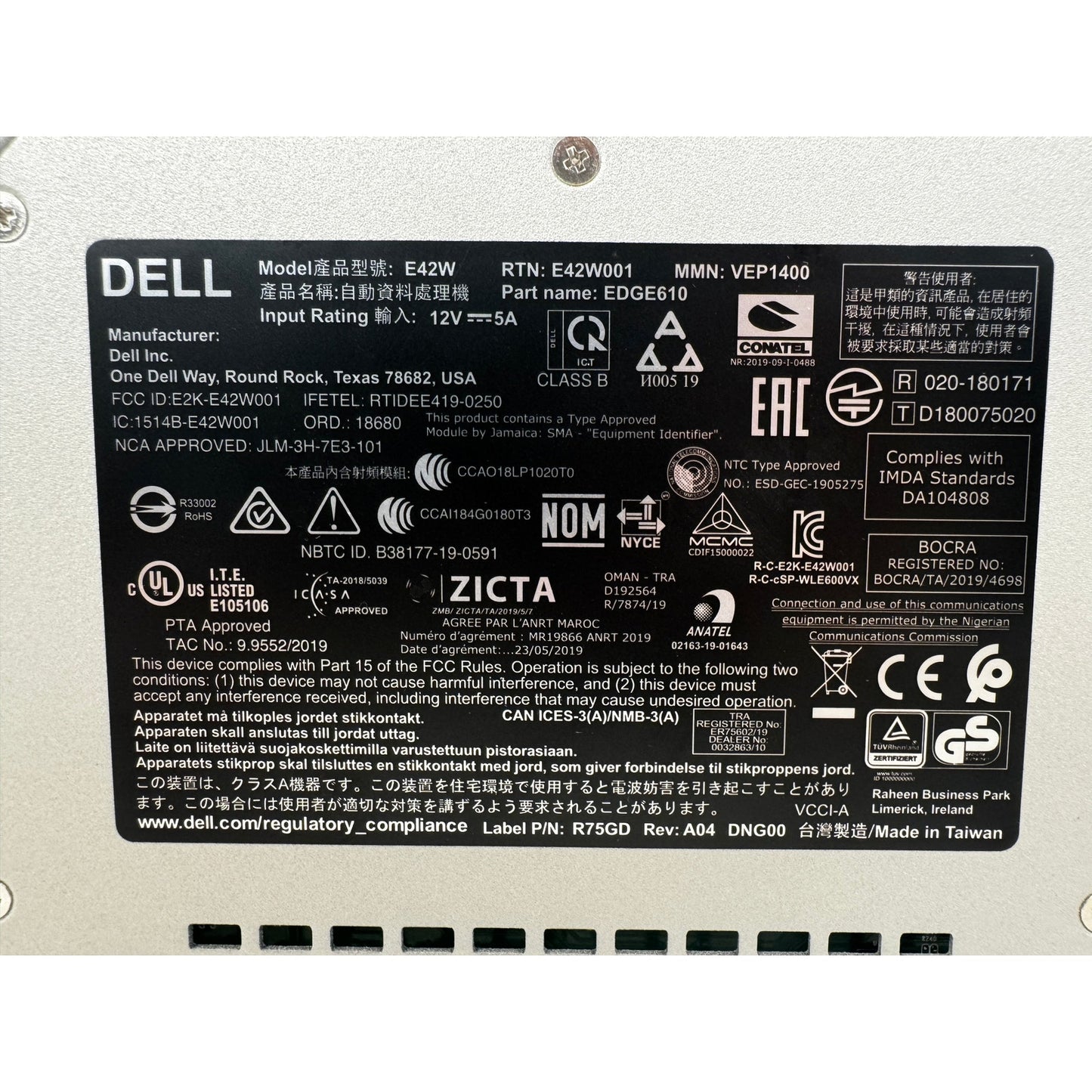 Dell EMC VMware Edge 610 Network Accelerator Switch (Power Tested)