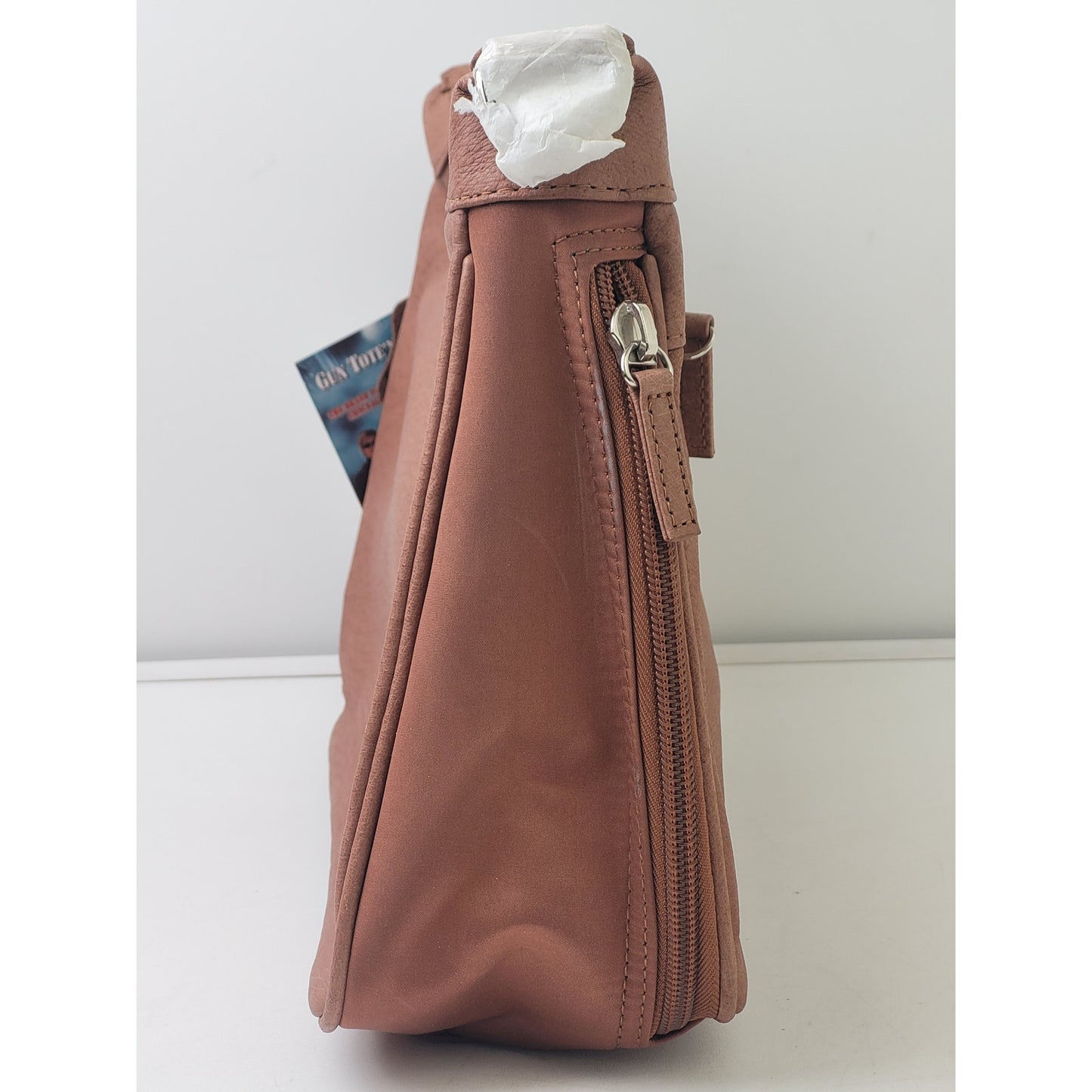 Gun Tote'n Mamas Concealed Carry Tan Leather Hobo Bag NWT