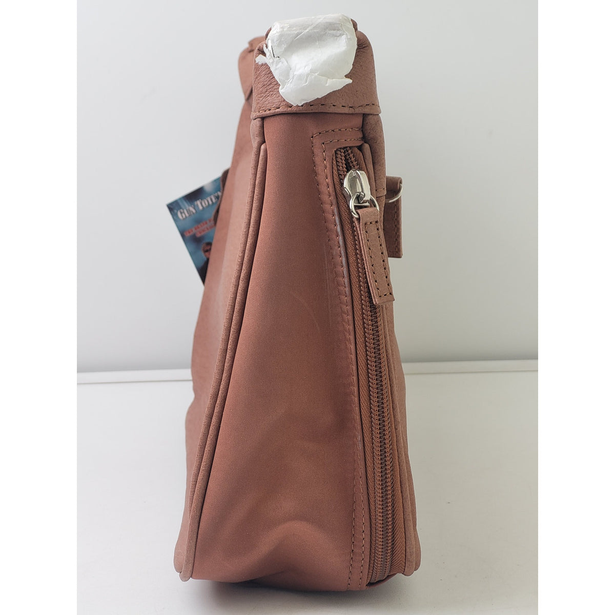 Gun Tote'n Mamas Concealed Carry Tan Leather Hobo Bag NWT