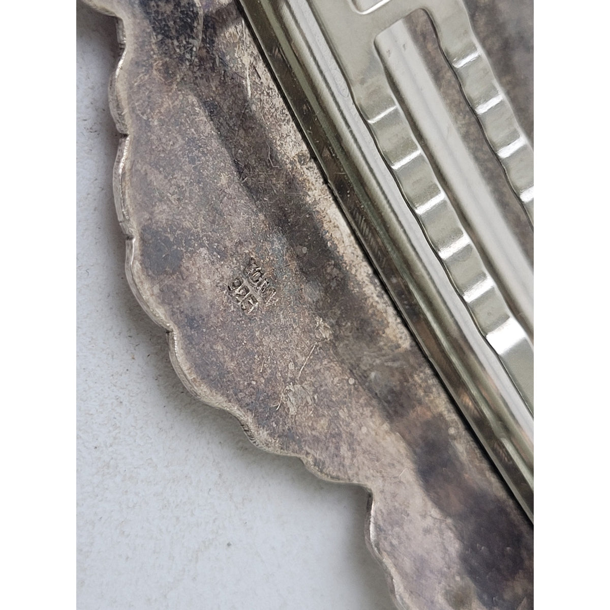 Vintage Indonesian Sterling Silver Barrette Floral Motif | 3.75" Wide