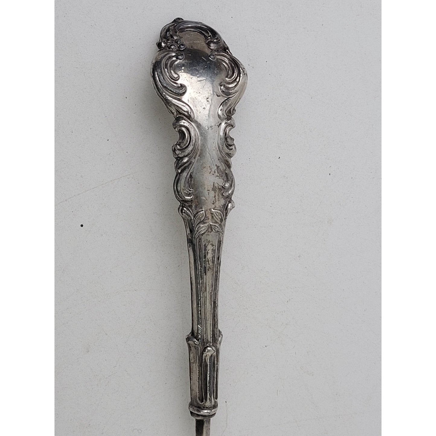 Antique Punch Ladle Intricate Handle Pattern Long Twisted Stem | 17 1/4"