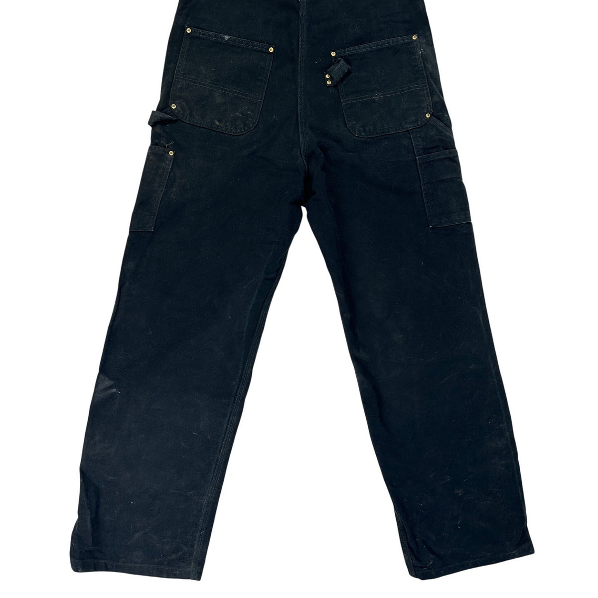 Carhartt R01 BLK Double-Knee Duck Bib Overalls Men's Sz 36x32